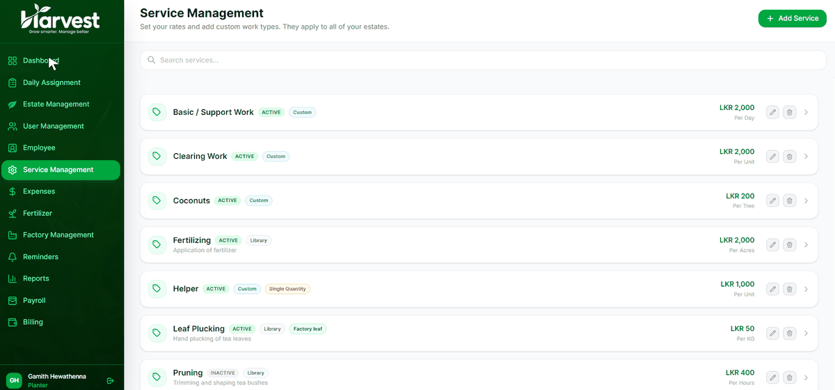 Service Management